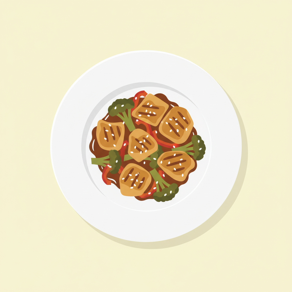 오븐에 구운 테리야키 치킨 볶음